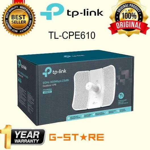 TERBARU - TPLINK CPE610 5Ghz 300Mbps Outdoor CPE-PHAROS Metal Router