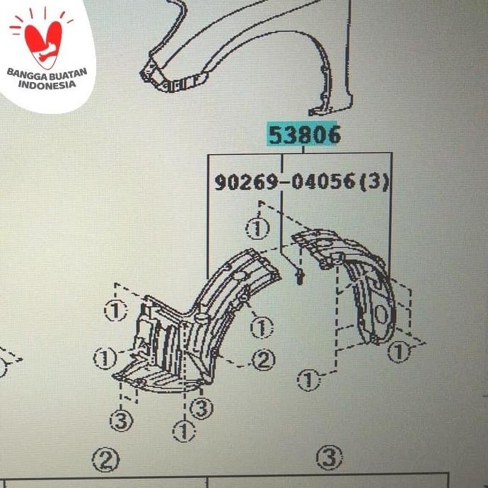 Liner Fender New Vios Yaris 2008-2012