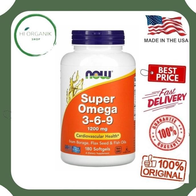 Now Foods Super Omega 369 3-6-9 1200 Mg 180 Soft Cardiovascular Health Original