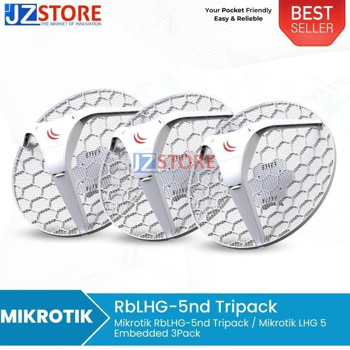 NEW Mikrotik RbLHG-5nd Tripack / Mikrotik LHG 5 Embedded 3Pack