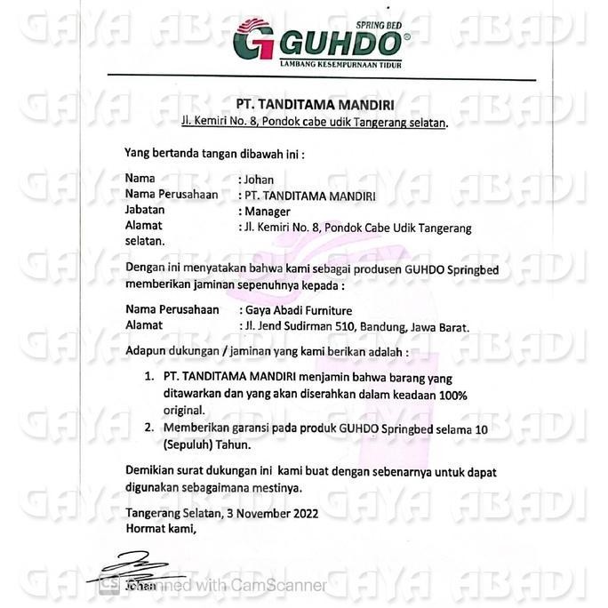 Kasur Sorong / Springbed 2 in 1 New Prima - Guhdo Springbed