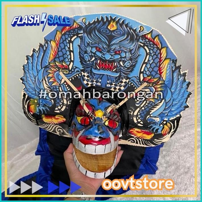 TERLARIS Barongan Devil Biru Spon Ukuran Tanggung Free Kemul Untuk Anak anak
