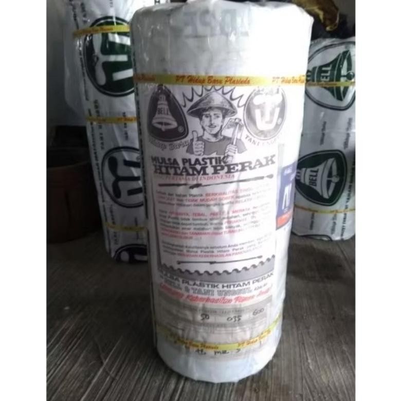 LEGOLANT- Plastik Mulsa Bell Hitam Perak Lebar 100 Cm Panjang 600 M Plastik MulsA Pertanian