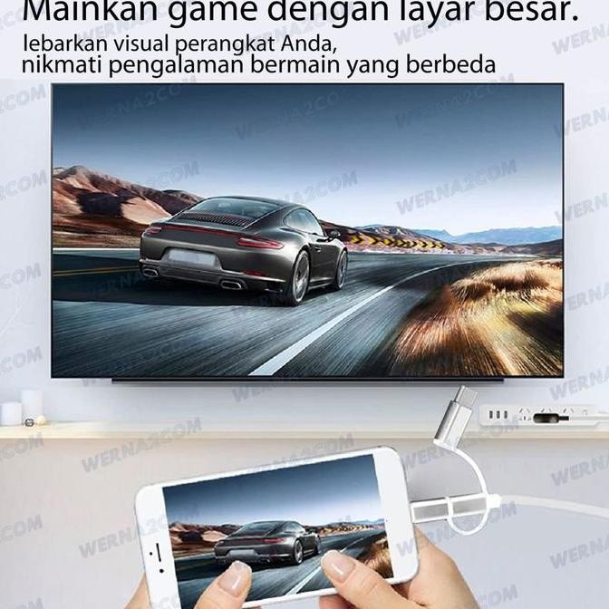 Mirascreen Cable 3In1 All Smartphone To Hdmi Support Mhl/Non Mhl