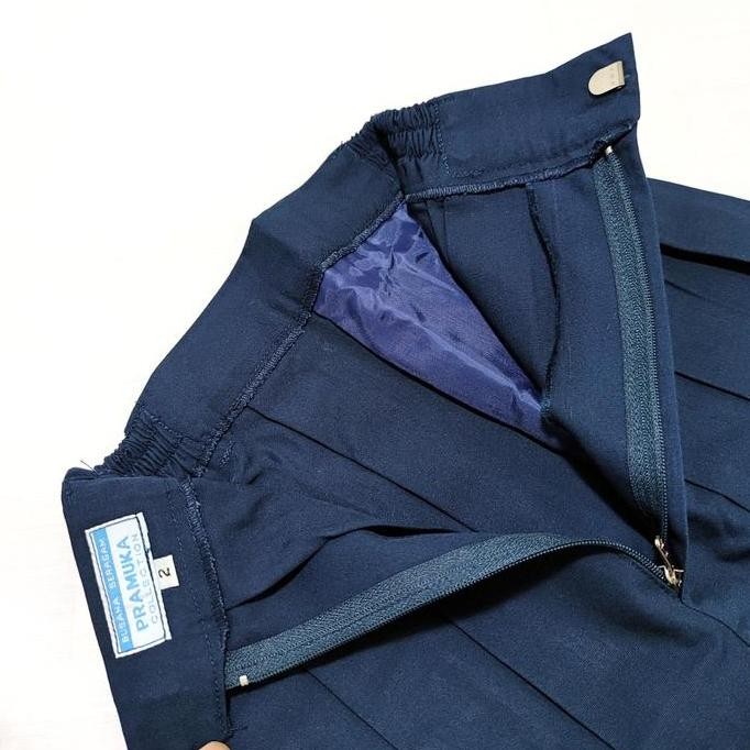 Seragam sekolah rok biru sd rok pendek lipet murah