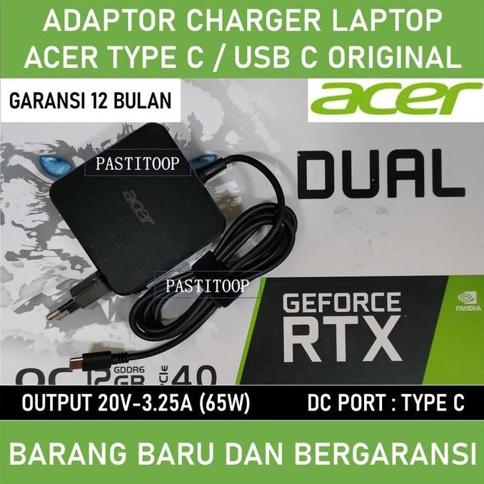 Adaptor Charger Laptop Acer Spin 3 Sp313 Sp313-51N Type C 65W Baru