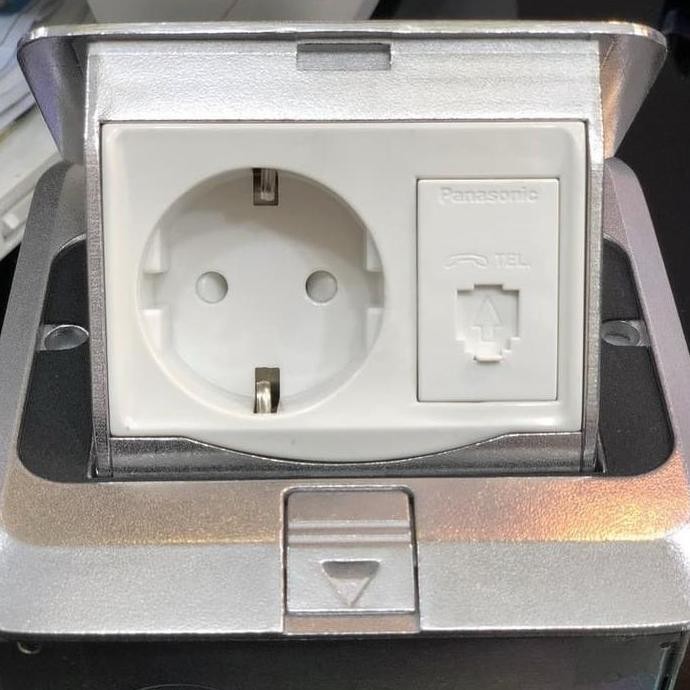 NEW Stop Kontak Lantai Panasonic DU5913JT-1 (STOP 2F CP+Telp)