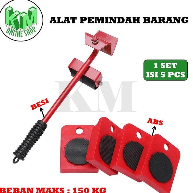 DF380>> Pengangkat Furniture Moving Wheel Alat Bantu Dongkrak Pemindah Barang