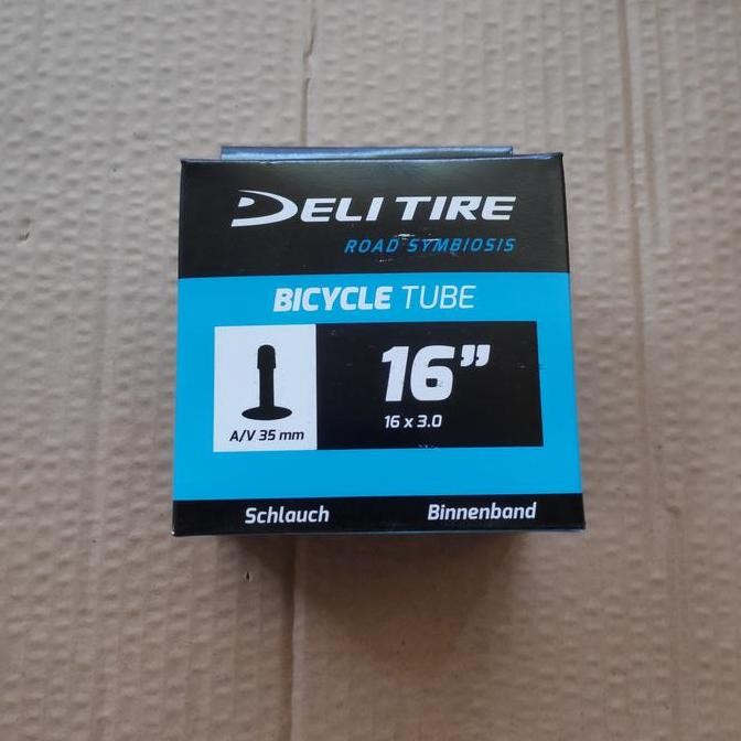 Promo Bicycle Tube Deli 16 x 3.0 Schrader. 1 biji. Ban Dalam Sepeda 16x3.0 COD