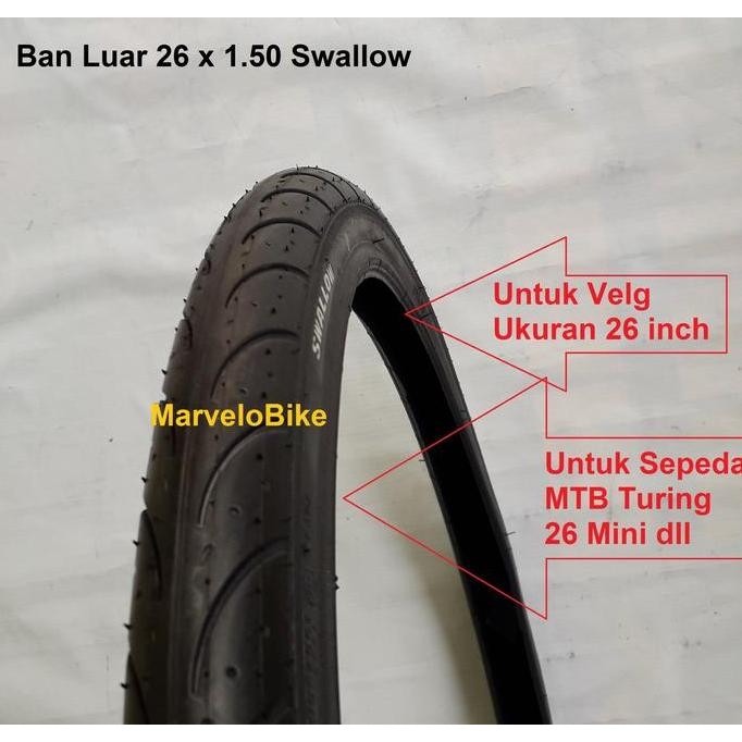 Promo Ban Luar Sepeda 26 x 150 Swallow COD