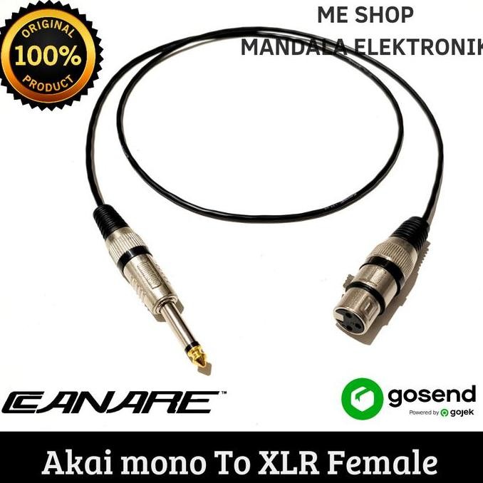 DF169>> kabel jack akai mono to xlr female kabel microphone bodi kecil