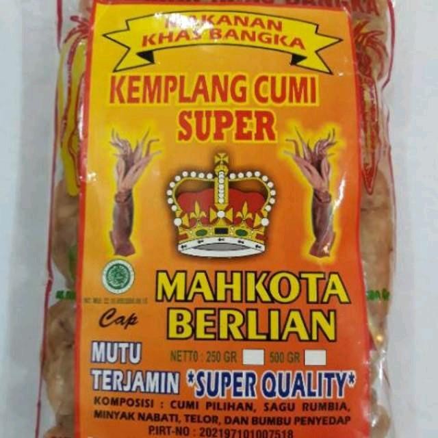 KERUPUK MENTAH CUMI SUPER MAHKOTA BERLIAN 500 GRAM