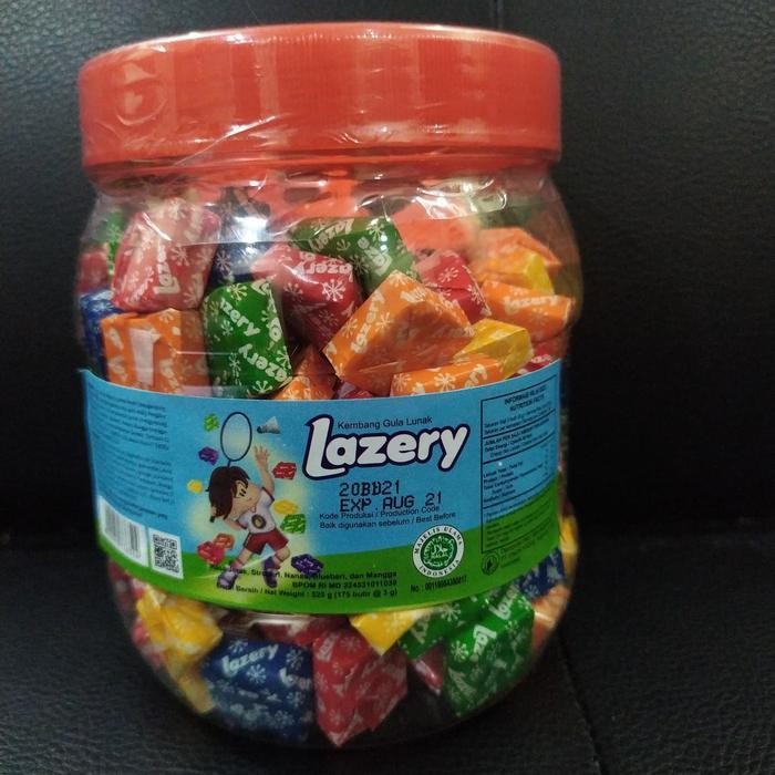 Lazery/permen lunak toples isi 175pcs/525gr