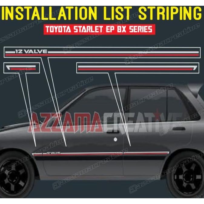 Stiker List Striping Starlet kapsul