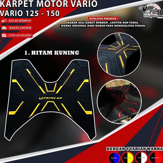 Karpet Vario 125 150 Abs Cbs Iss Old New Bordes Alas Kaki Pijakan Tatakan Motor Honda V125 V150 Anti