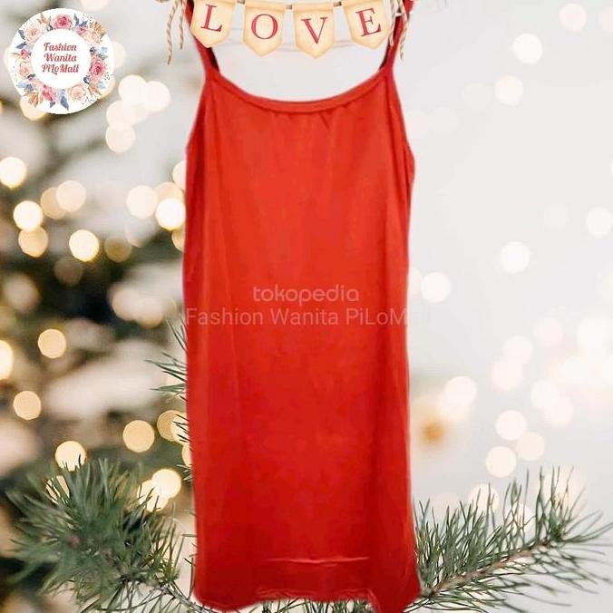 Tanktop Dress Jumbo Big Size Inner Daster Kaos Tank Top Tanpa Lengan