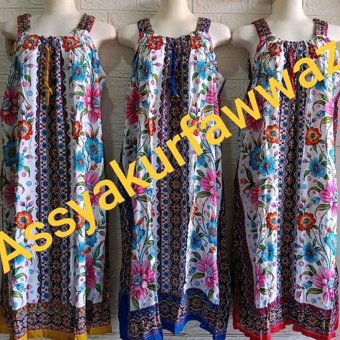 Daster Yukensi Batik Assyakurfawwaz Ld 130 Motif Bunga Gelombang