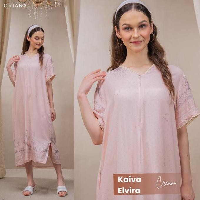 Oriana Homewear Maxi Dress Daster Renda Kaiva Collection Allsize
