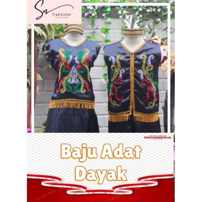 Kalimantan Timur/ baju adat Dayak/ baju Dayak (Dewasa)