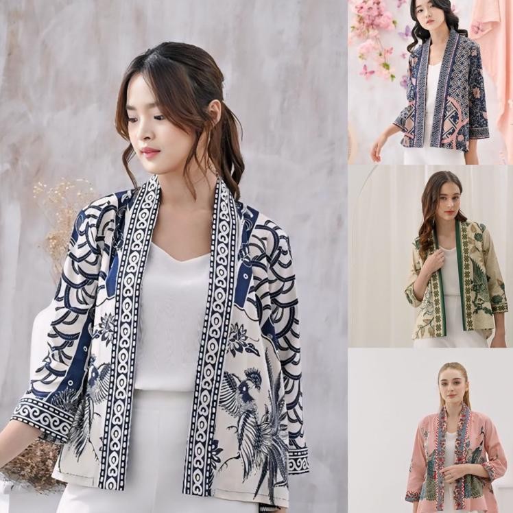 Outer Batik Wanita Alisson Outer Blazer Batik Batik Ern Batik Batik 241 A7107 Atasan Blouse Batik Ou