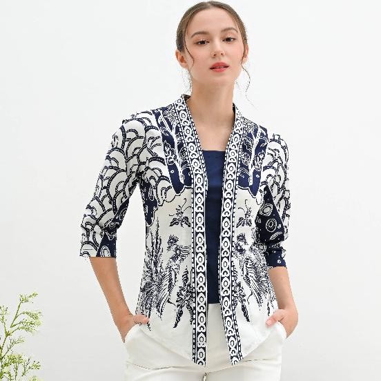 336 Ht Atasan Batik Batik Wanita Standart Jumbo Sxxl Blouse Batik Batik Kutu Baru Seragam Batik