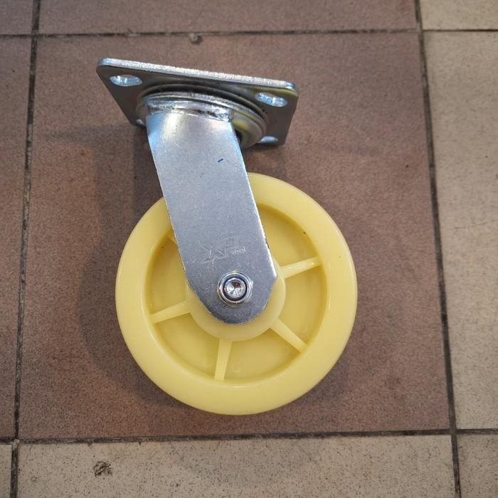 Roda Troli Nilon Heavy Duty 6 Inch Hidup/Putar