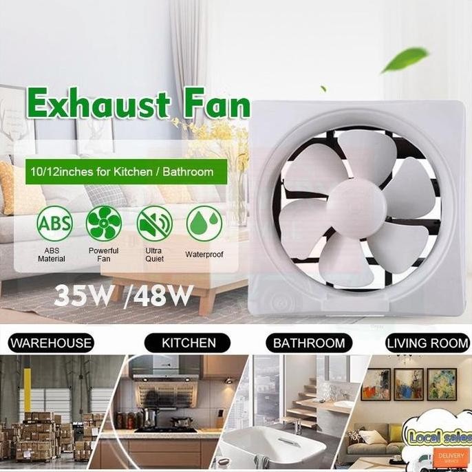 NIJIKU - REKOMENDASI Exhaust Fan Dinding  Kipas Angin Hexos Exhaust fan 68112 inch wallmounted venti