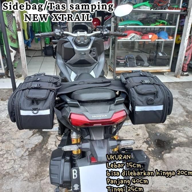 Bpsb6 Sidebag New Xtrail Pcx Nmax  Merah Motor Jok Perlengkapan Motorcycle Hitam Free Cover Tas