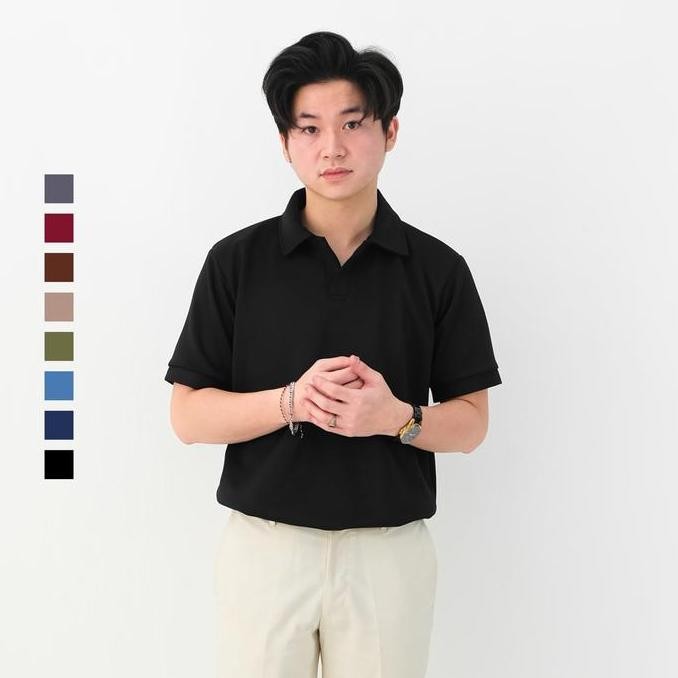 SANVANINA Polo Shirt Pria Korea | Kaos Polo Shirt | Kaos Pria Berkerah | Cuba Poloshirt Scuba Modern