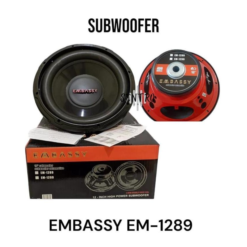 Promo Subwoofer 12 inch Embassy EM-1289 Speaker Audio Mobil Car COD