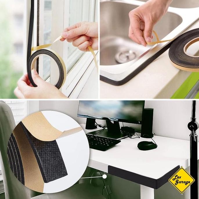 Door Seal Strip Busa Foam Peredam Suara Penutup Celah Pintu Jendela