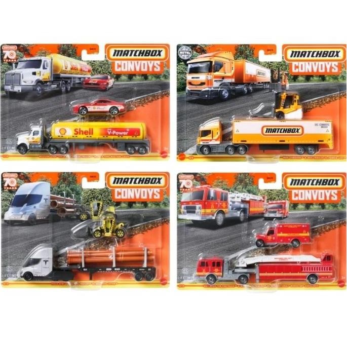 Matchbox Convoy Original Mattel Miniatur Diecast Truk Kontainer Toy Mainan
