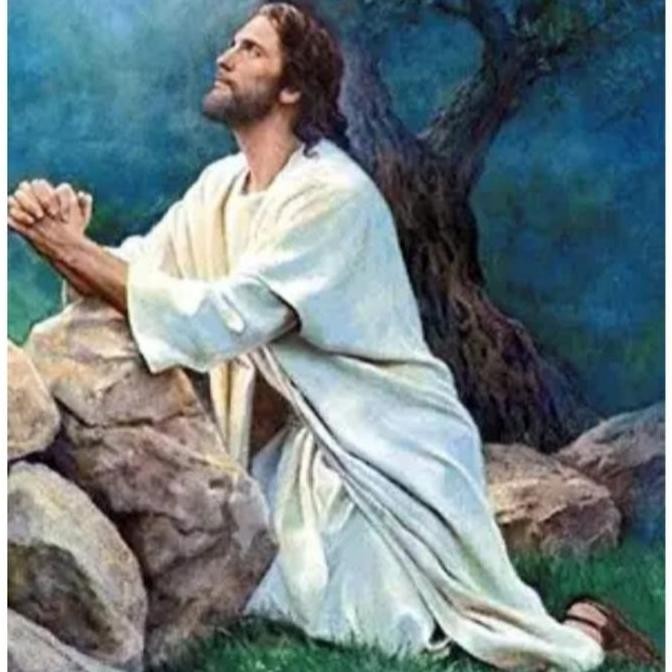 paket kristik yesus berdoa getsemani cross stitch sulam jahit craft