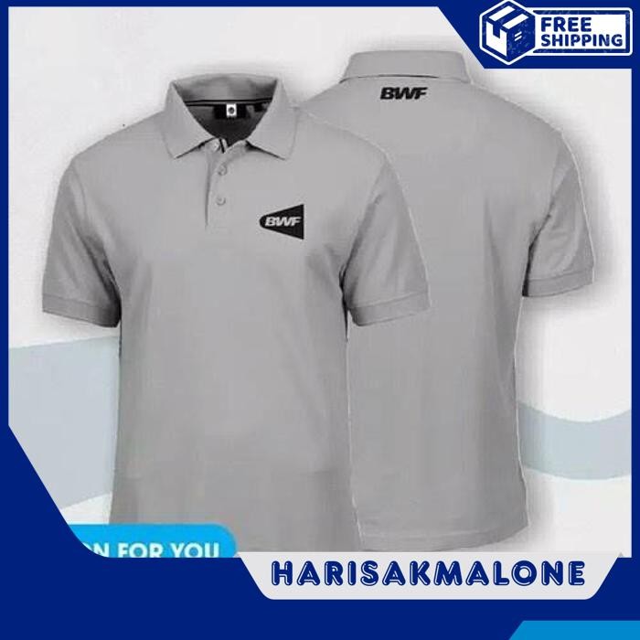 HEMAT KAOS POLO SHIRT TSHIRT BAJU KERAH DISTRO BWF BADMINTON BULU TANGKIS POLOS CUSTOM INDONESIA PRI