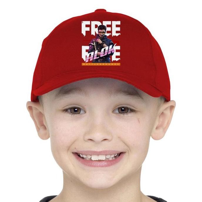 Premium Topi Anak Game Free Fire Alok FF Laki-laki Perempuan FF-01 Promo