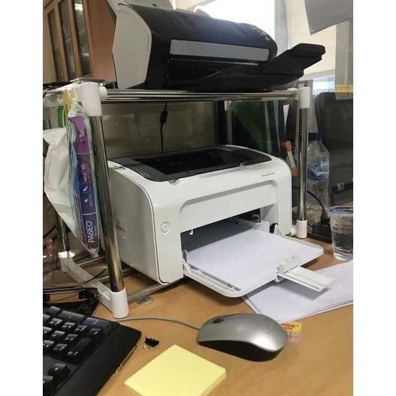 Rak Buku Besi Laptop Organizer Meja Printer susun Minimalis Kuat Kokoh