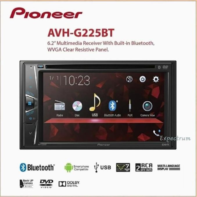 Pioneer Avh-G225Bt Tape Mobil Avh G225 Bt Double Din Head Unit Audio