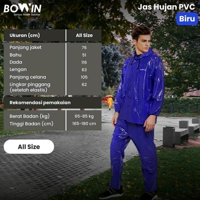 Promo Jas hujan bowin pvc|bahan tebal jas hujan|jas hujan anti rembes COD
