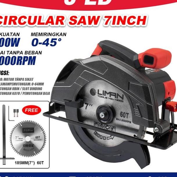 D Mesin Gergaji Bundar Sirkel Jd1853 Daya Listrik 900W