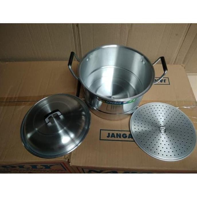 Panci Sarang Serbaguna Orchid / Panci Langseng Aluminium 22