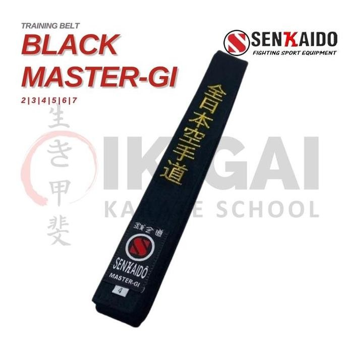 SENKAIDO MASTER-GI BLACK BELT Sabuk Hitam Latihan Karate SUM