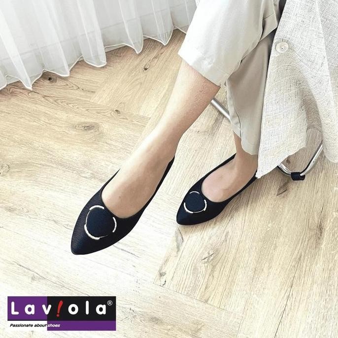 Promo Laviola 4453 LSF - Sepatu Flat Shoes Wanita Black,Brown, Maroon Shoes Kerja COD