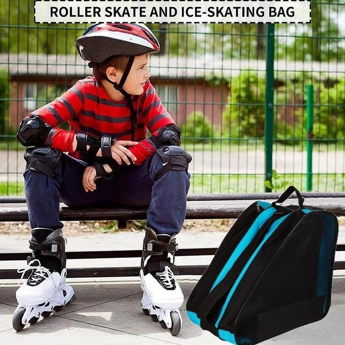 Tas Sepatu Roda Anak Bahan Kain Oxford Tas Sepatu Roda Inline Skate Tahan Aus Breathable