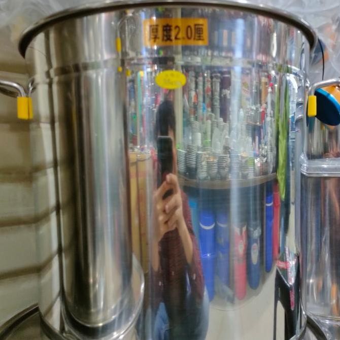 Panci Stainless Tinggi Tebal Kapasitas 20 Ltr Panci Tebal 30 Cm