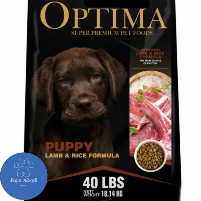 Makanan Anak Anjing Puppy Dog Food OPTIMA PUPPY LAMB RICE 18,14 KG