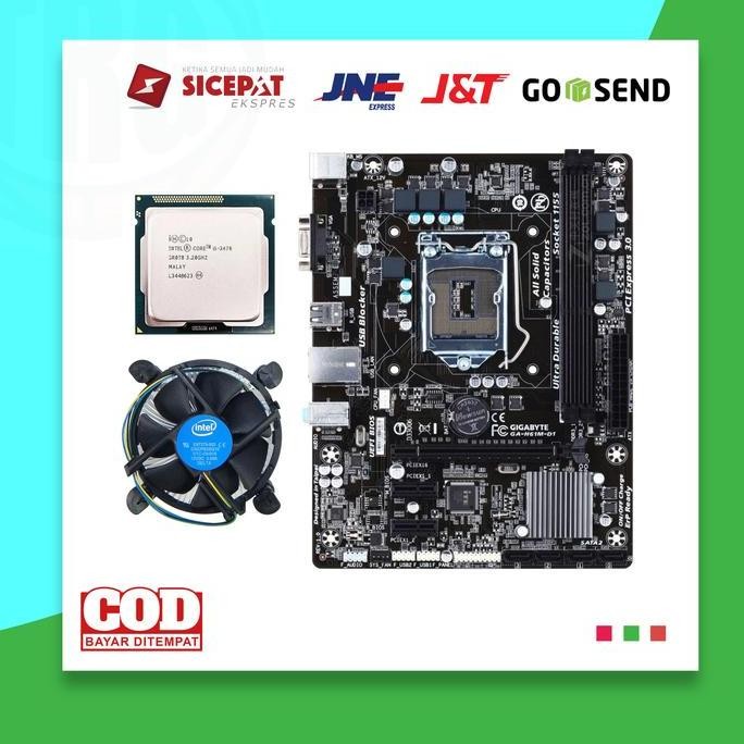 TERBARU - Paket Motherboard H61 LGA 1155 | Core i5 3470 | HSF Intel Original