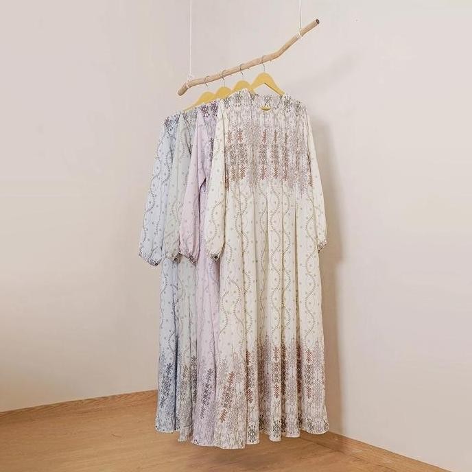 Baju Gamis Lebaran Terbaru Dress Muslim Syari Wanita Baju Gamis Acara Pesta Kondangan Pernikahan Lam