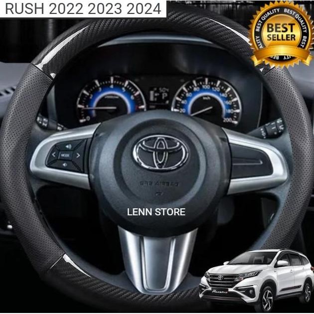 Premium Cover Sarung Stir Carbon Mobil Toyota Rush 2020 2021 2022 2023 2024 Promo