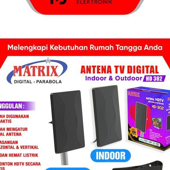 Matrix Antena Tv Dital Booster Hd302 Hd 302 Hd302 Free Kabel