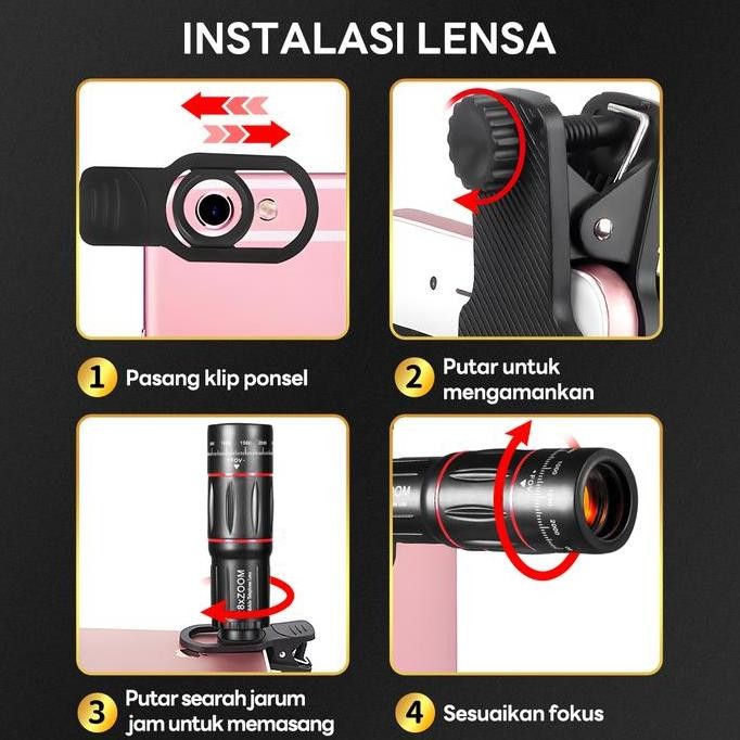 24h shipping Luxy phone Tele Zoom 28X HP Lensa Tele Zoom Lensa Kamera HP Zoom Universal 28x25 Handph